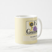 Eerste Communie Druiven en Beker, Aanpasbaar Koffiemok (Voorkant rechts)