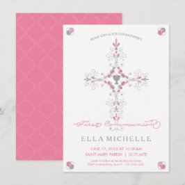 Eerste Communie - Eerste Heilige Communie Uitnodig Kaart