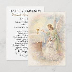 Eerste Communie Engel Eucharistie Gebed Aandenken Aankondiging