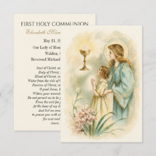 Eerste Communie Engel Eucharistie Herinnering Aankondiging