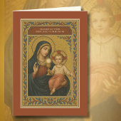 Eerste Communie Eucharistie Maria Jezus Feestdagen Kaart