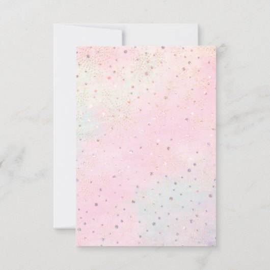 Eerste Communie Faux Glitter Design Kaart (Achterkant)