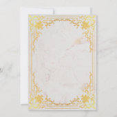 Eerste Communie Faux Gold  Elegant Marmer Kaart (Achterkant)