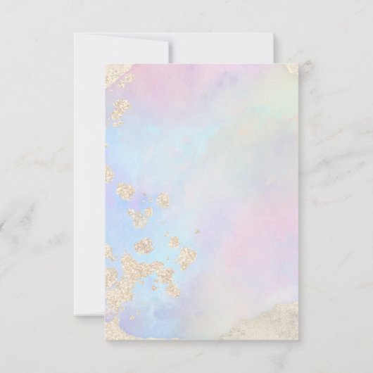 eerste communie FAUX gouden folie en waterverf Kaart (Achterkant)