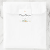 Eerste Communie Favor Bloemen Sticker (Tas)