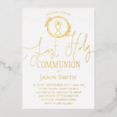 Eerste communie folie uitnodiging (Voorkant)