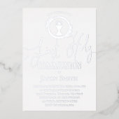 Eerste communie folie uitnodiging (Voorkant)