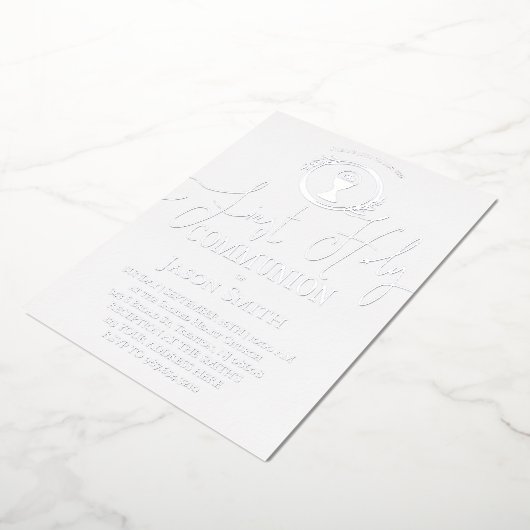 Eerste communie folie uitnodiging (Gedraaid)