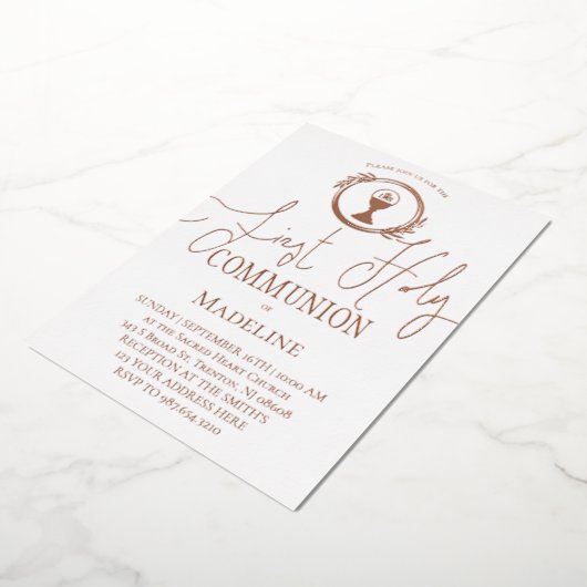 Eerste Communie Folie Uitnodiging (Gedraaid)