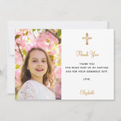 Eerste communie foto bedankje kaart (Voorkant)