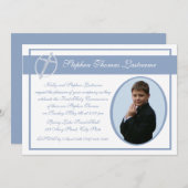 Eerste Communie Foto Blauw Kaart (Voorkant / Achterkant)