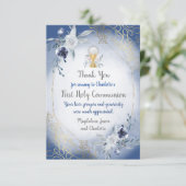 eerste communie foto dankkaart kaart (Staand voorkant)