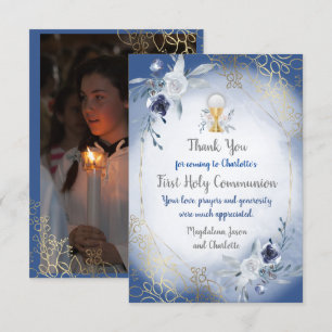 eerste communie foto dankkaart kaart