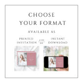 Eerste Communie Foto Meisje met Roze Strepen en Kr Kaart