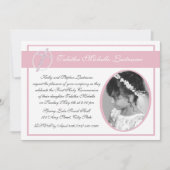 Eerste Communie Foto Roze Kaart (Voorkant)