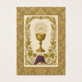 Eerste Communie Gebed Kaart Kelk en IHS (Voorkant)
