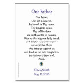 Eerste Communie Gebed Kaart voor Zwart Meisje (Achterkant)