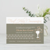 Eerste communie - Girl Kaart (Staand voorkant)