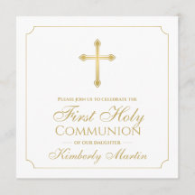 Eerste Communie Gold Cross Meisje Christelijk