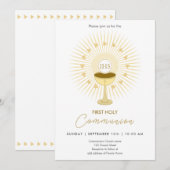 Eerste Communie Goud met Uitnodiging voor de Kelk (Voorkant / Achterkant)