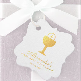 Eerste Communie Gouden Kelk Calligrafie Bedankjes Labels