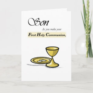 Eerste Communie Gouden Kelk, Paten voor Zoon Kaart