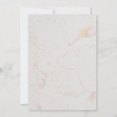 Eerste Communie Gouden Kruis Marmer Elegant Script Kaart (Achterkant)