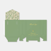 Eerste communie groen blad bladkalligrafie bedankdoosjes (Uitgevouwen)