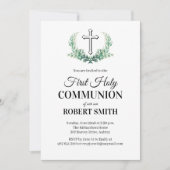 Eerste communie groen blad kaart (Voorkant)