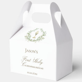 Eerste Communie groen crest kelk Bedankdoosjes
