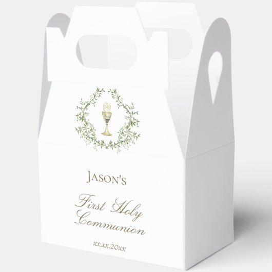 Eerste Communie groen crest kelk Bedankdoosjes (Open)