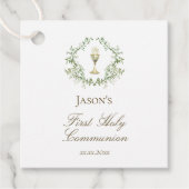 Eerste Communie groen crest kelk Bedankjes Labels (Voorkant)