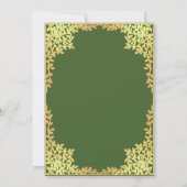 Eerste Communie Groene Faux Gold Bladeren  Kaart (Achterkant)