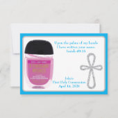 Eerste Communie Handdesinfecteransichtkaarten Kaart (Voorkant)