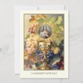 Eerste Communie Heilig Hart Jezus Chalice Host Kaart (Voorkant)
