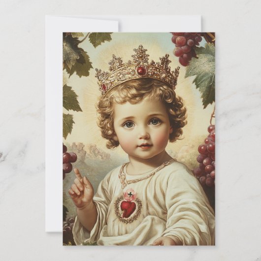 Eerste Communie Heilig Hart Kind Jezus Kaart (Achterkant)