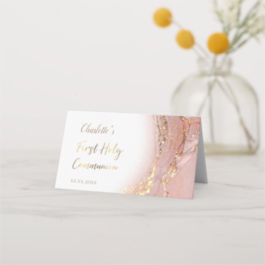 Eerste Communie inkt marmer Plaatskaartje (Achterkant)