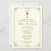 Eerste Communie Jesus Floral Kaart (Voorkant)