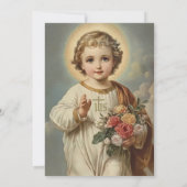 Eerste Communie Jesus Floral Kaart (Achterkant)