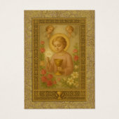 Eerste Communie Jezus Engelen Bloemen Visitekaartje (Voorkant)