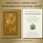 Eerste Communie Jezus Engelen Bloemen Visitekaartje