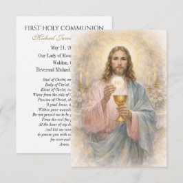 Eerste Communie Jezus Eucharistie Aandenken Gebed Aankondiging