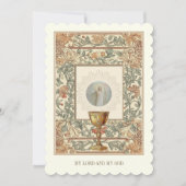 Eerste Communie Jezus Opstanding Kelk Hostie Kaart (Voorkant)