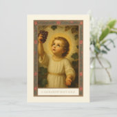 Eerste Communie: Jezus reikt naar druiven Kaart (Staand voorkant)