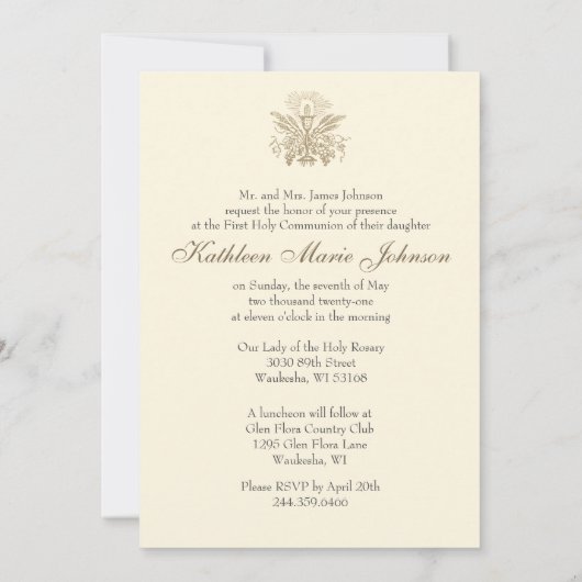 Eerste Communie: Jezus reikt naar druiven Kaart (Achterkant)