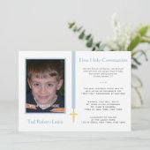 Eerste communie - jongen kaart (Staand voorkant)