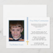 Eerste communie - jongen kaart (Voorkant / Achterkant)