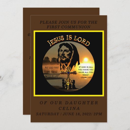 Eerste communie kaart (Voorkant / Achterkant)