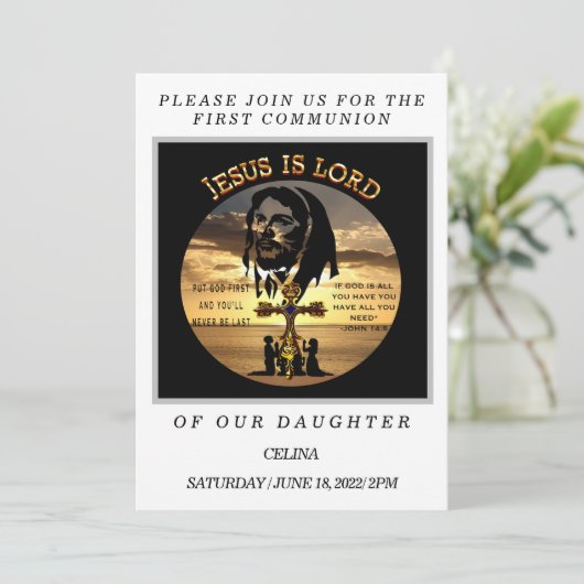 Eerste communie kaart (Staand voorkant)