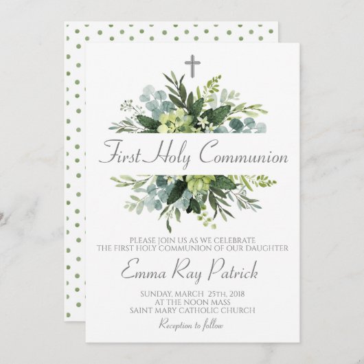 Eerste communie kaart (Voorkant / Achterkant)